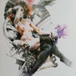 „Akt” – Charles Billich, grafika.