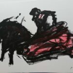 „Korida” – Dubravka Babić, grafika, 40 × 60 cm.