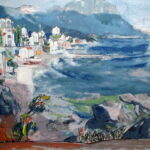 „Motiv Brista” – Mladen Veža, grafika, 50 × 70 cm.