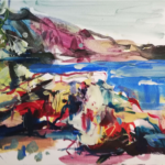 „Paški motiv” – Dan Trantina, tempera na papiru, 30 × 40 cm.