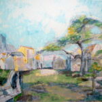 „Selo” – Mladen Veža, grafika, 50 × 60 cm.