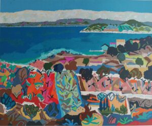 dav „Uz more” – Stipe Nobilo, grafika, 60 × 80 cm.