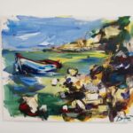„Zaliv” – Dan Trantina, tempera na papiru.