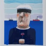 „Mornar” – Vasko Lipovac, grafika, 20 × 30 cm.